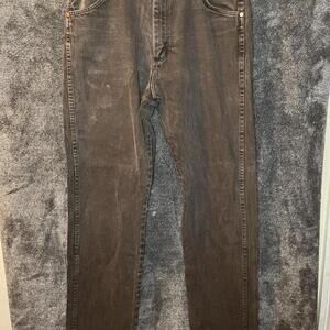 Vintage 90s Wrangler 13MWZ Coffee Brown Cowboy Cut Jeans 32x32 🤠